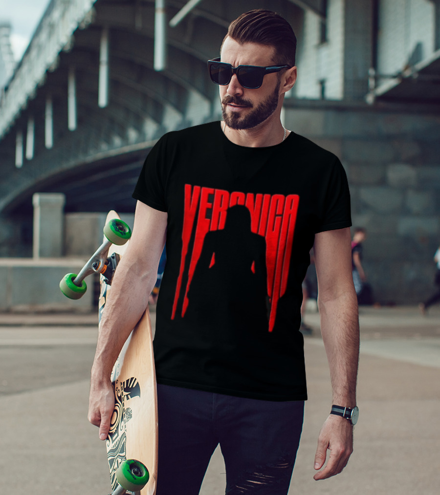 Veronica Red Dripping Font T-Shirt