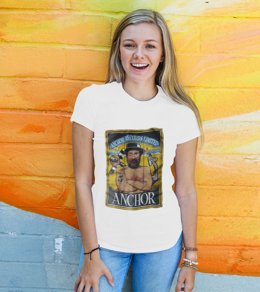 Anchor Records Limited Bearded Sailor With Tattooed Arms T-Shirt