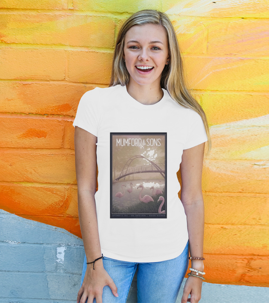 Mumford And Sons Concert Featuring Flamingos At Kohl Center Arena Madison WI September 23 2026 T-Shirt