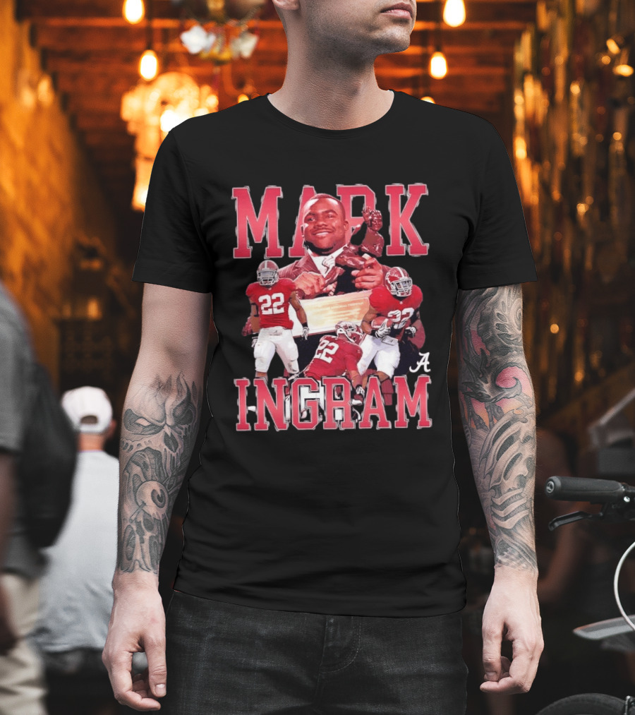Mark Ingram Alabama Crimson Tide NCAA Football Collage 22 T-Shirt