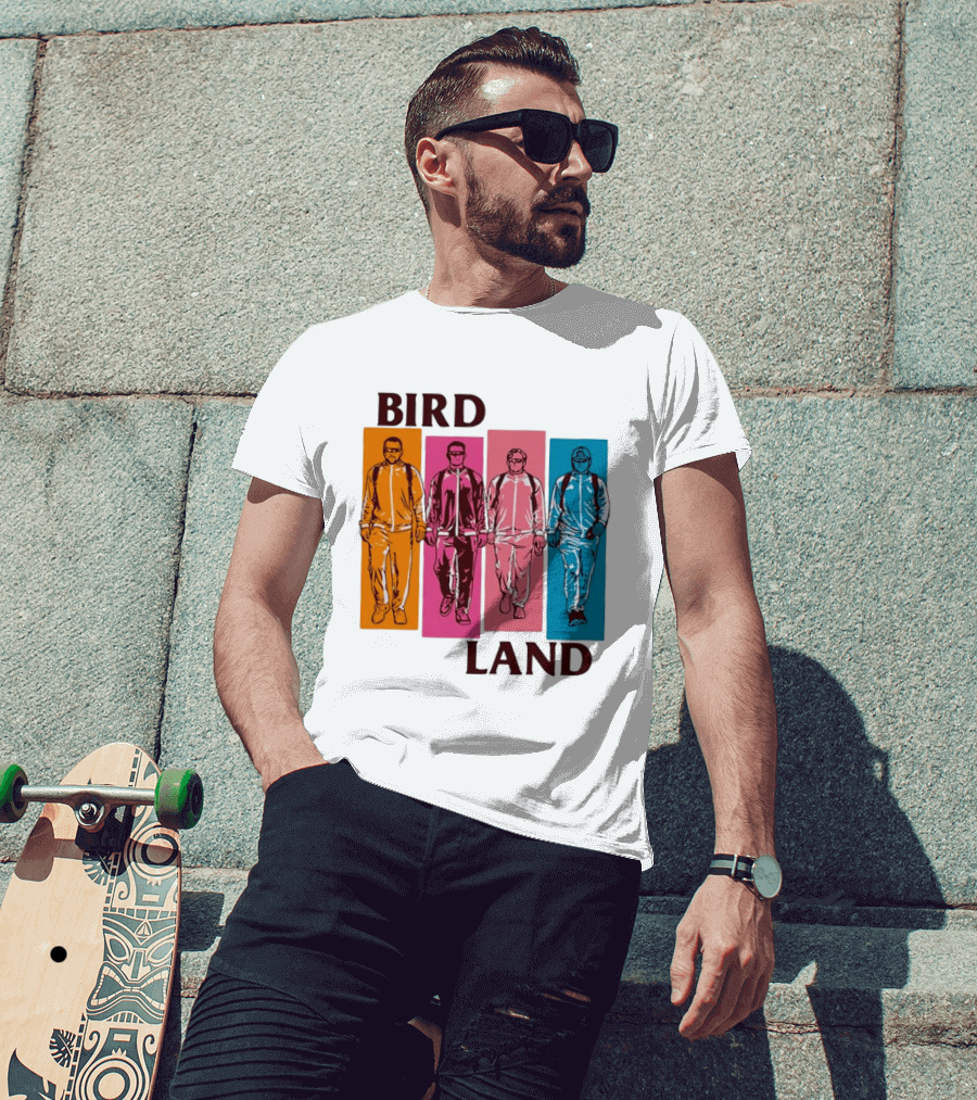 Baltimore Orioles Birdland Colorful Walking Figures T-Shirt