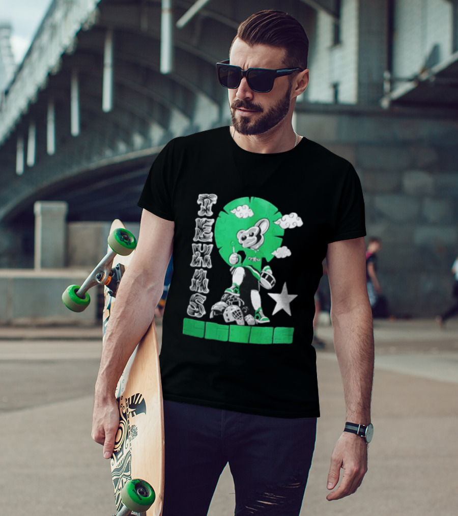 Texas Stars Lollipop Drum Helmets Figures T-Shirt