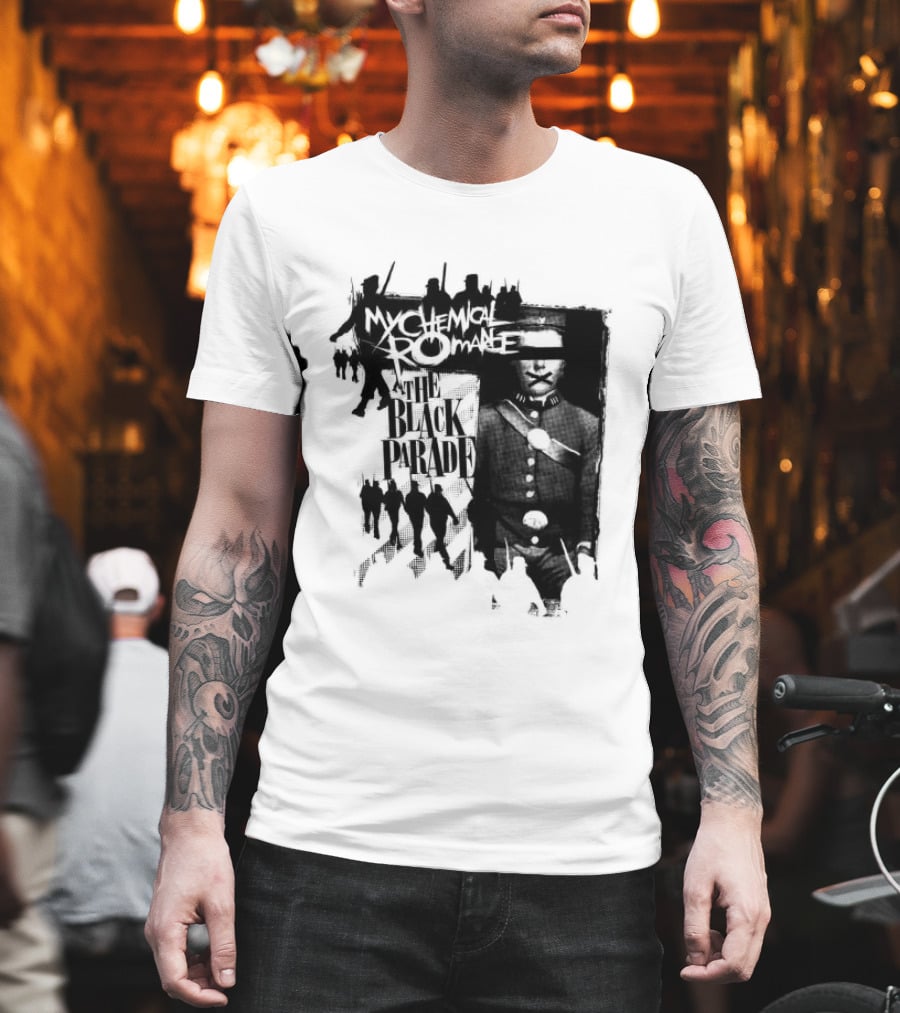 My Chemical Romance Warpath Distressed Band Names T-Shirt