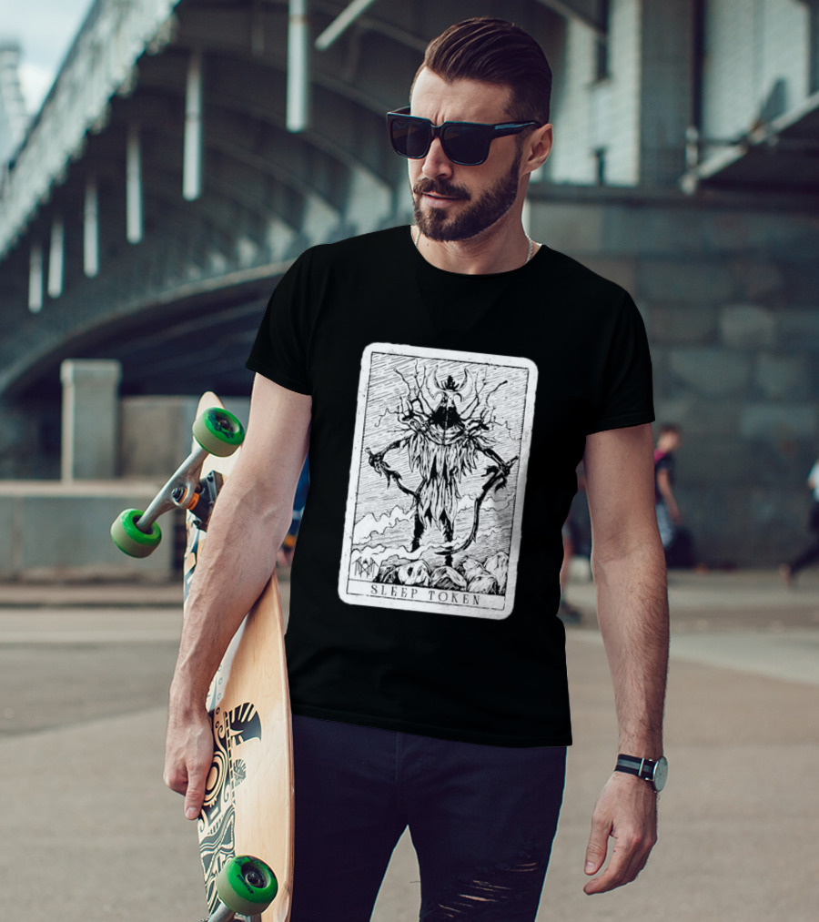 Sleep Token Vertebrae 33 Tarot Card Style Monstrous Figure T-Shirt