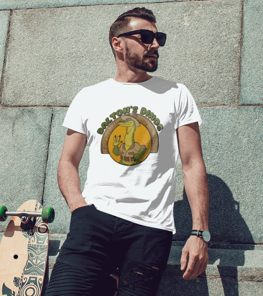 Dalton's Dino's Cartoon Dinosaur Safari Adventure Outfit T-Shirt