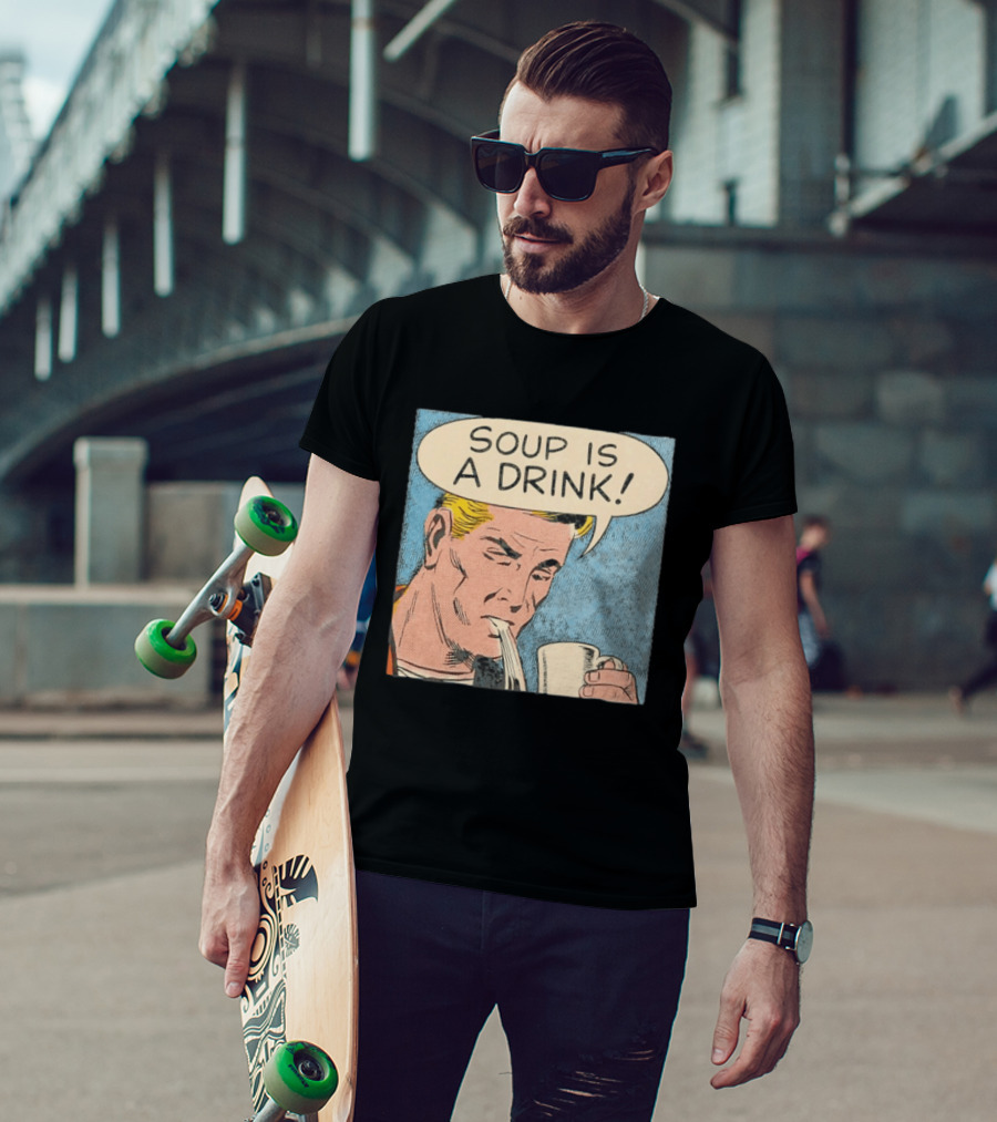 Soup Is A Drink Comic Panel T-Shirt