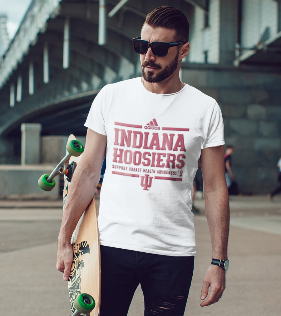 Indiana Hoosiers Support Breast Health Awareness Adidas IU T-Shirt