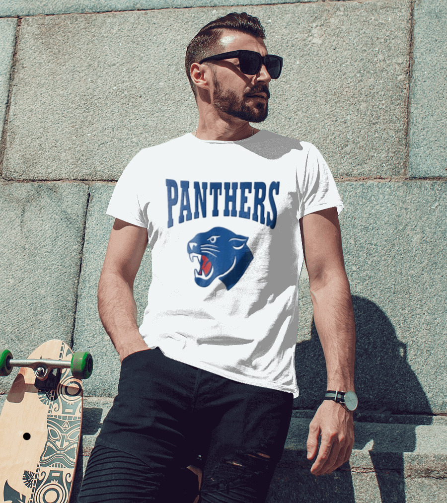 Panthers Blue Panther Head T-Shirt