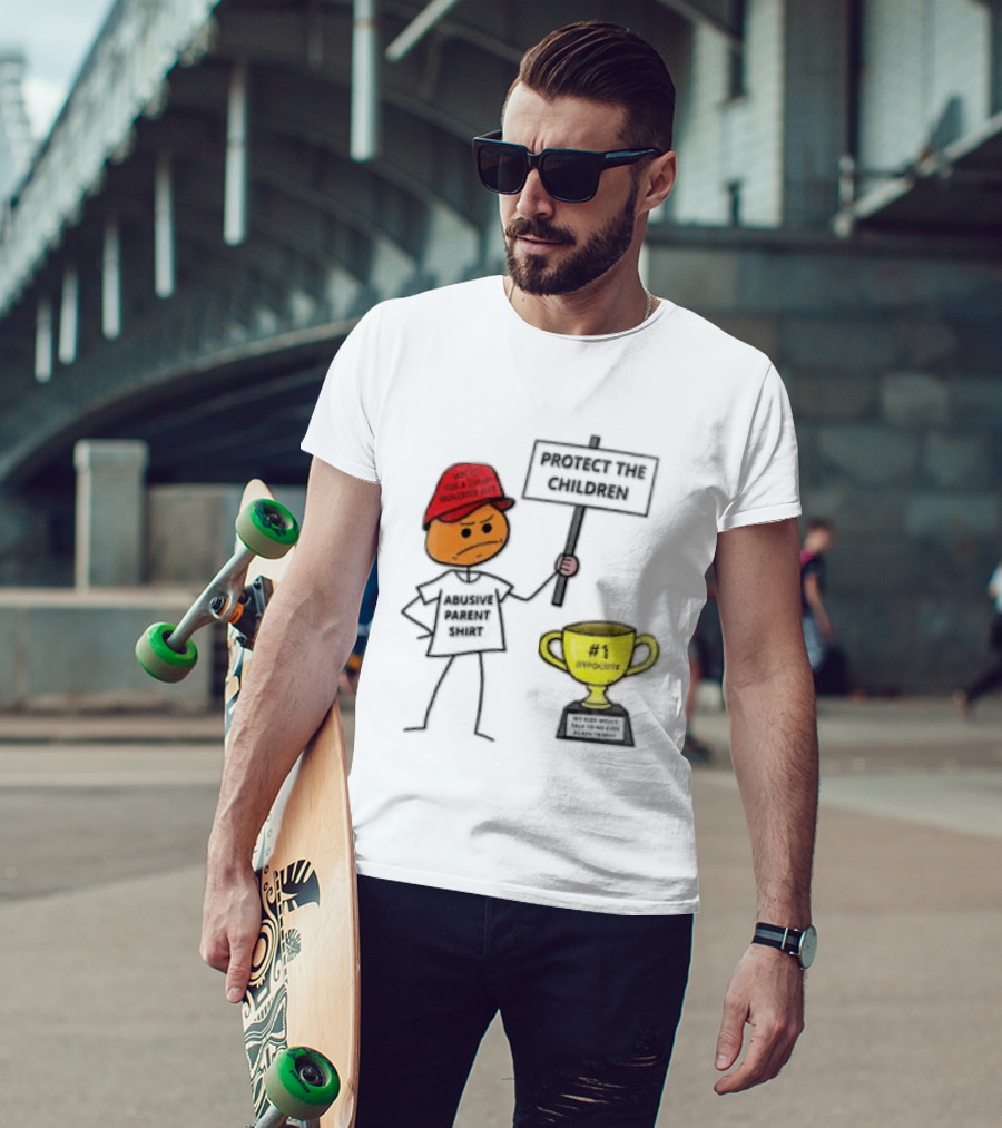 Voted FOR A Child Molester HAT Protect THE Children Abusive Parent Hypocrite Trophy T-Shirt