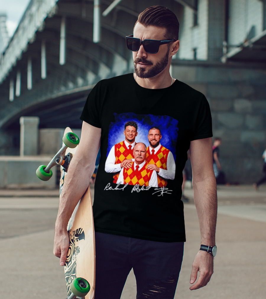 Patrick Mahomes Andy Reid Travis Kelce Kansas City Chiefs Step Brothers T-Shirt