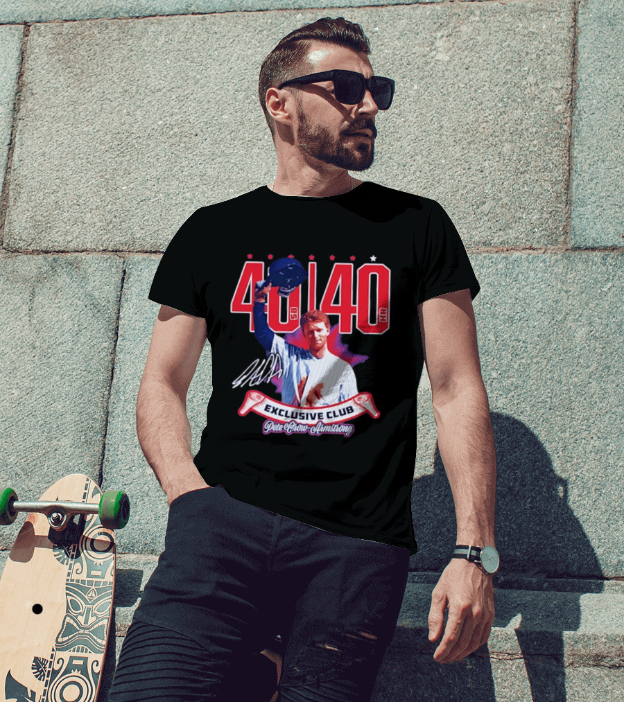 40 40 Club Curtain Call Pete Crow Armstrong Exclusive Chicago Cubs T-Shirt