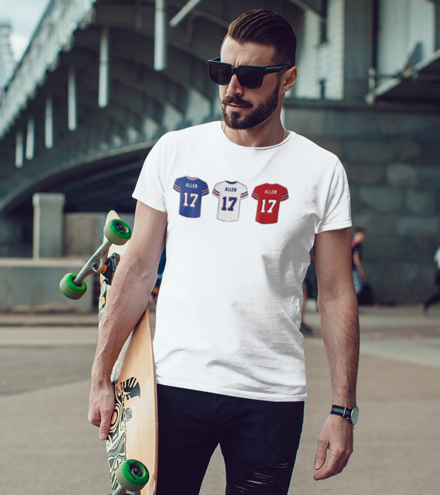 Allen Jerseys Buffalo 17 Football T-Shirt