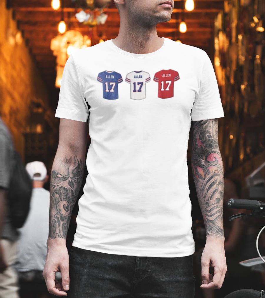 Allen Jerseys Buffalo 17 Football T-Shirt