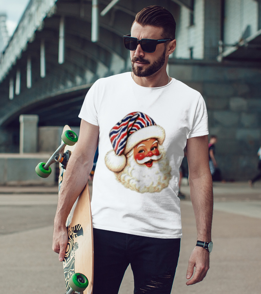 Buffalo Santa Christmas Holiday Vintage Cheerful Festive T-Shirt