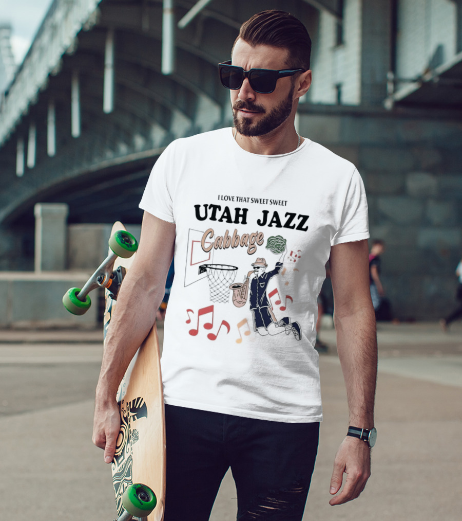 Sweet Sweet Utah Jazz Cabbage Music Basketball Player Scene T-Shirt