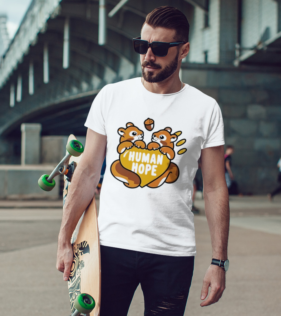 Human Hope J HOPE X Human Made Season 2 Squirrels Heart Acorn T-Shirt