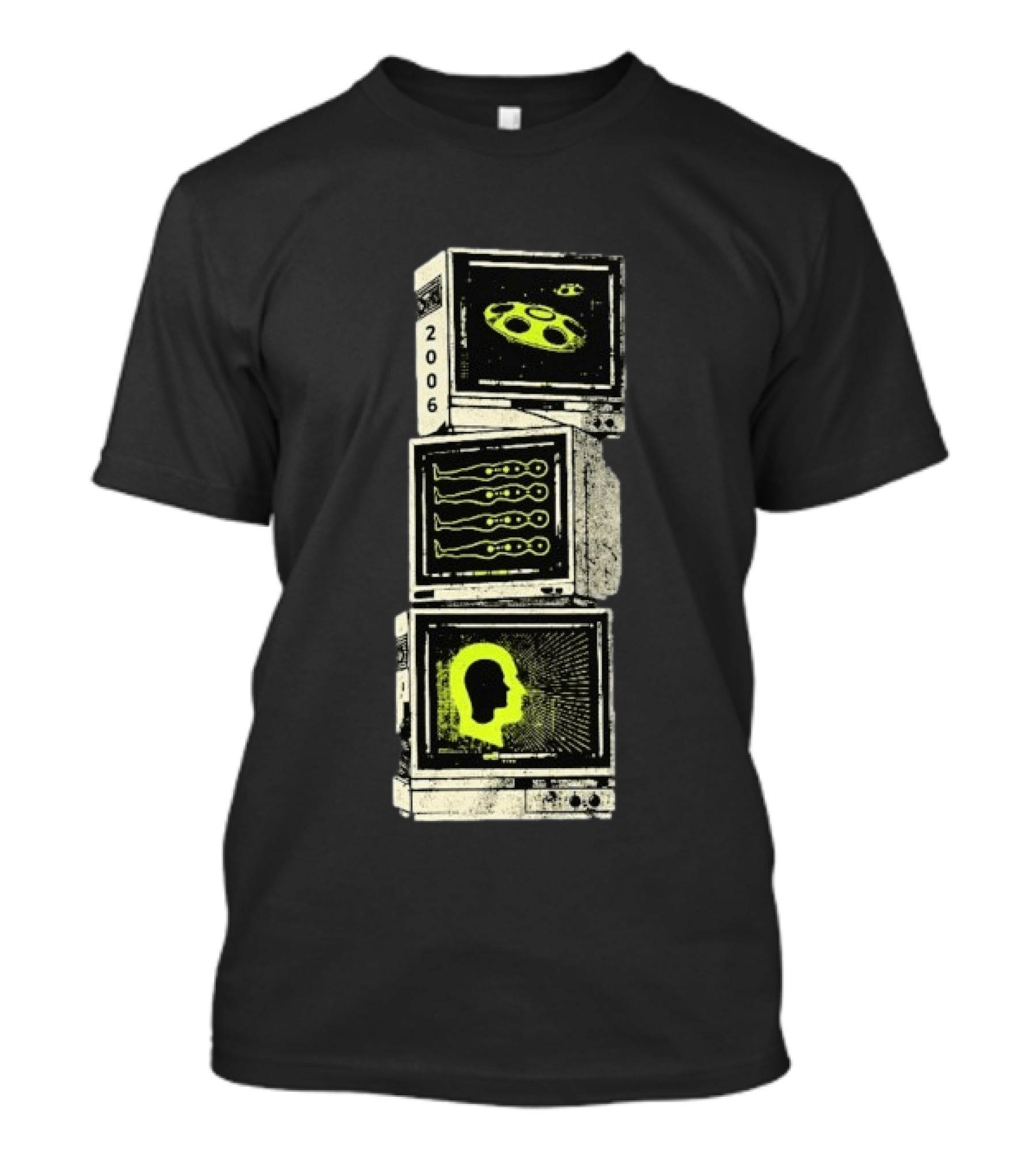 Brand New The Devil And God Are Raging Inside Me 2006 Signal Stack Retro Monitors T-Shirt