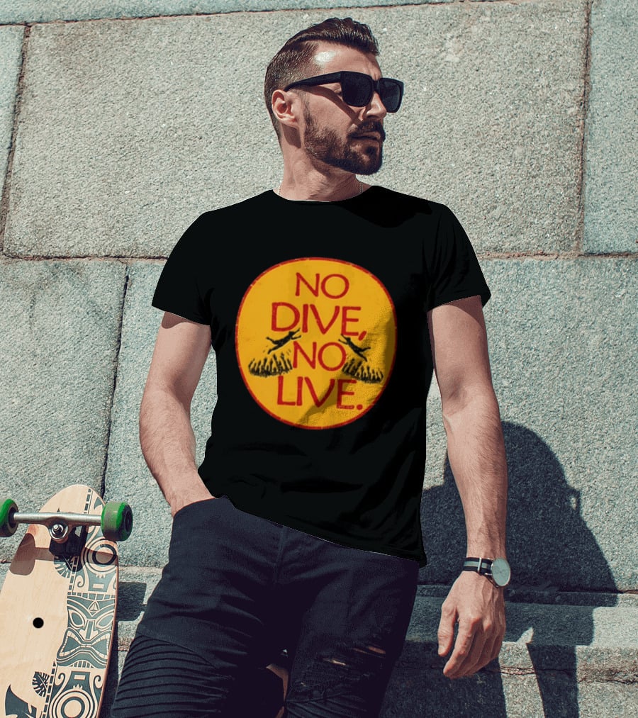 No Dive No Live Vintage Scuba Diving T-Shirt