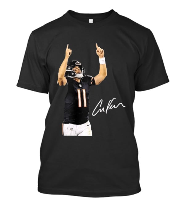 Case Keenum 11 Chicago Bears Football Player Signature Pointing Up T-Shirt