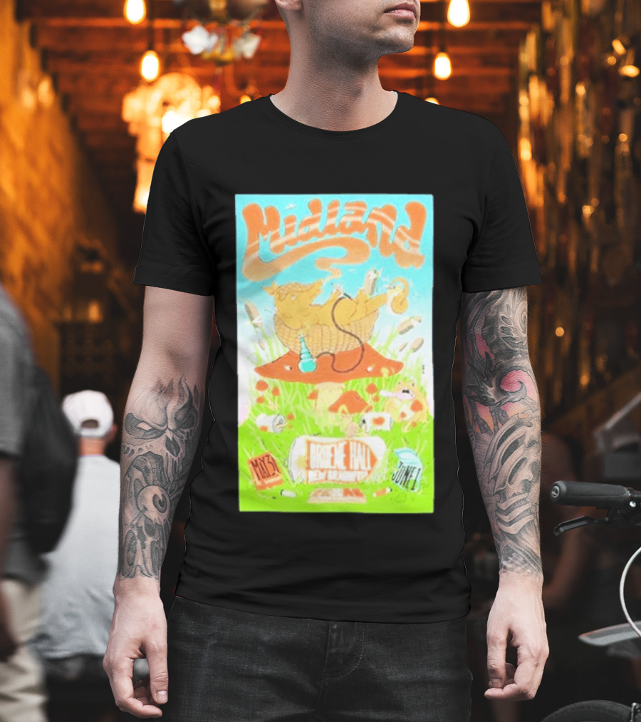 Midland Gruene Hall New Braunfels May 31 June 1 Armadillo On Mushroom T-Shirt