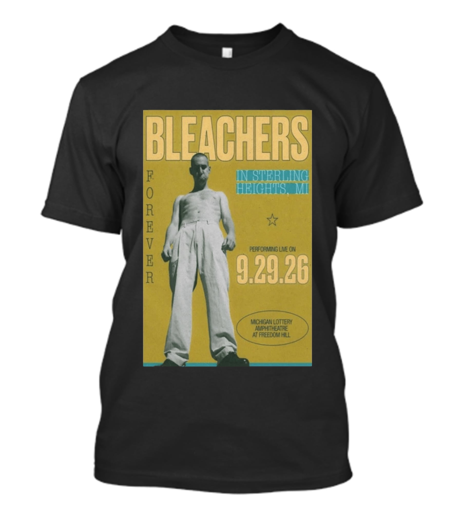 Bleachers Forever Sterling Heights Michigan Lottery Amphitheatre September 29 2026 T-Shirt