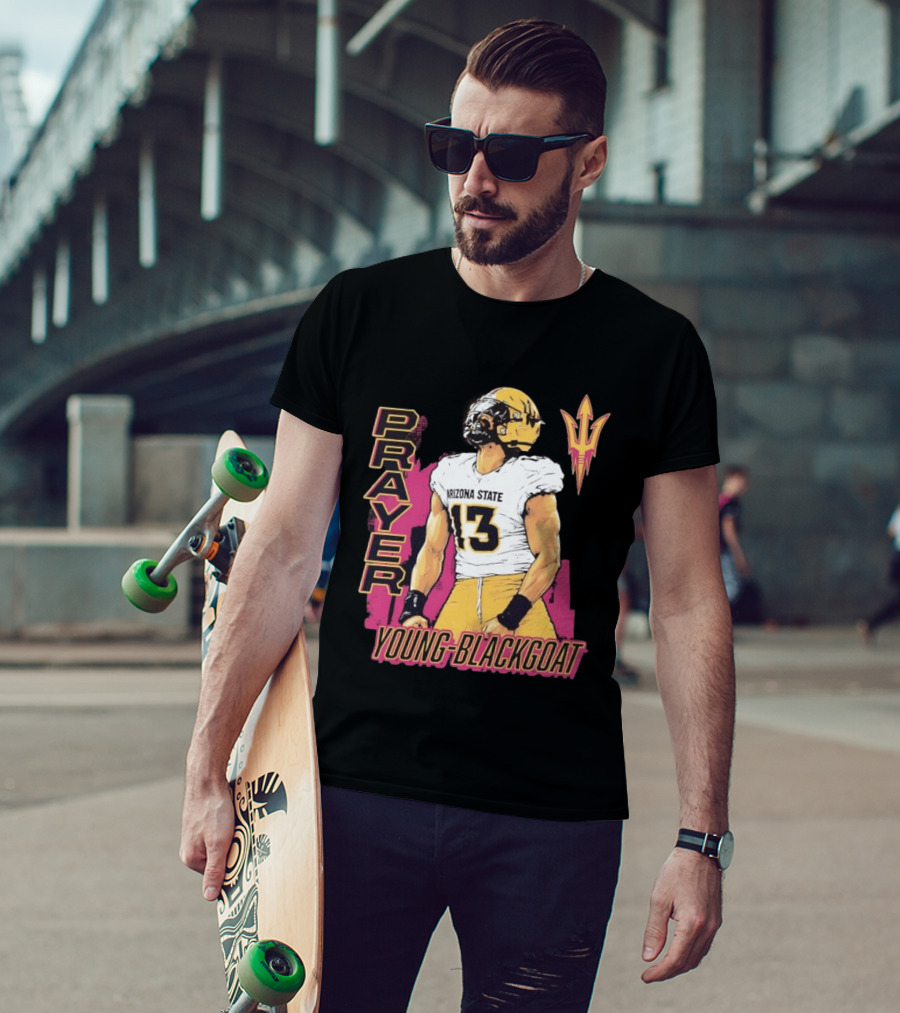 Prayer Young Blackgoat 13 Arizona State Sun Devils Football T-Shirt