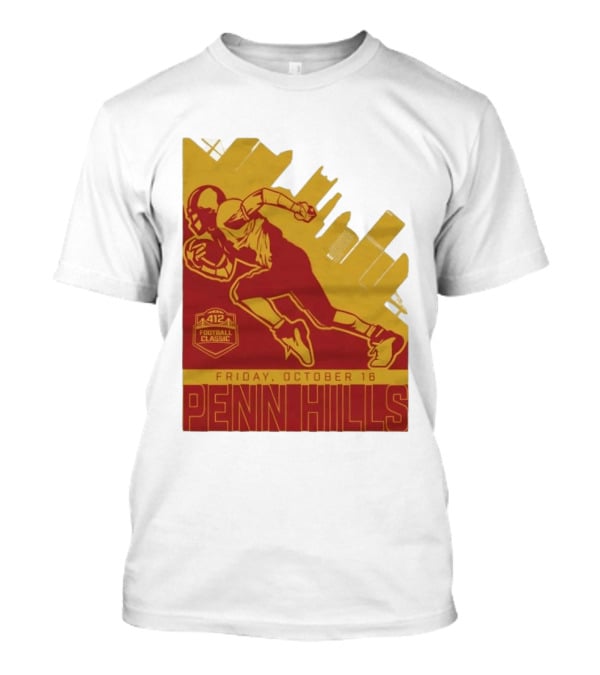 412 Football Classic Penn Hills Friday October 16 Football Player Image T-Shirt