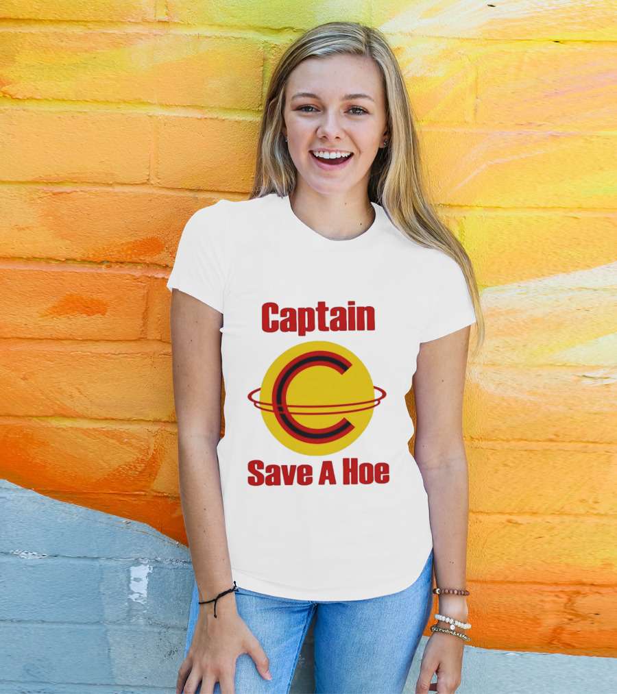 Captain Save A Hoe Humor Yellow C T-Shirt