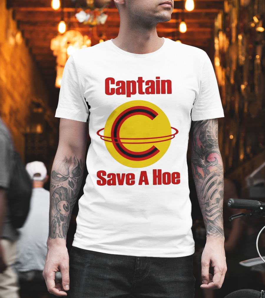 Captain Save A Hoe Humor Yellow C T-Shirt