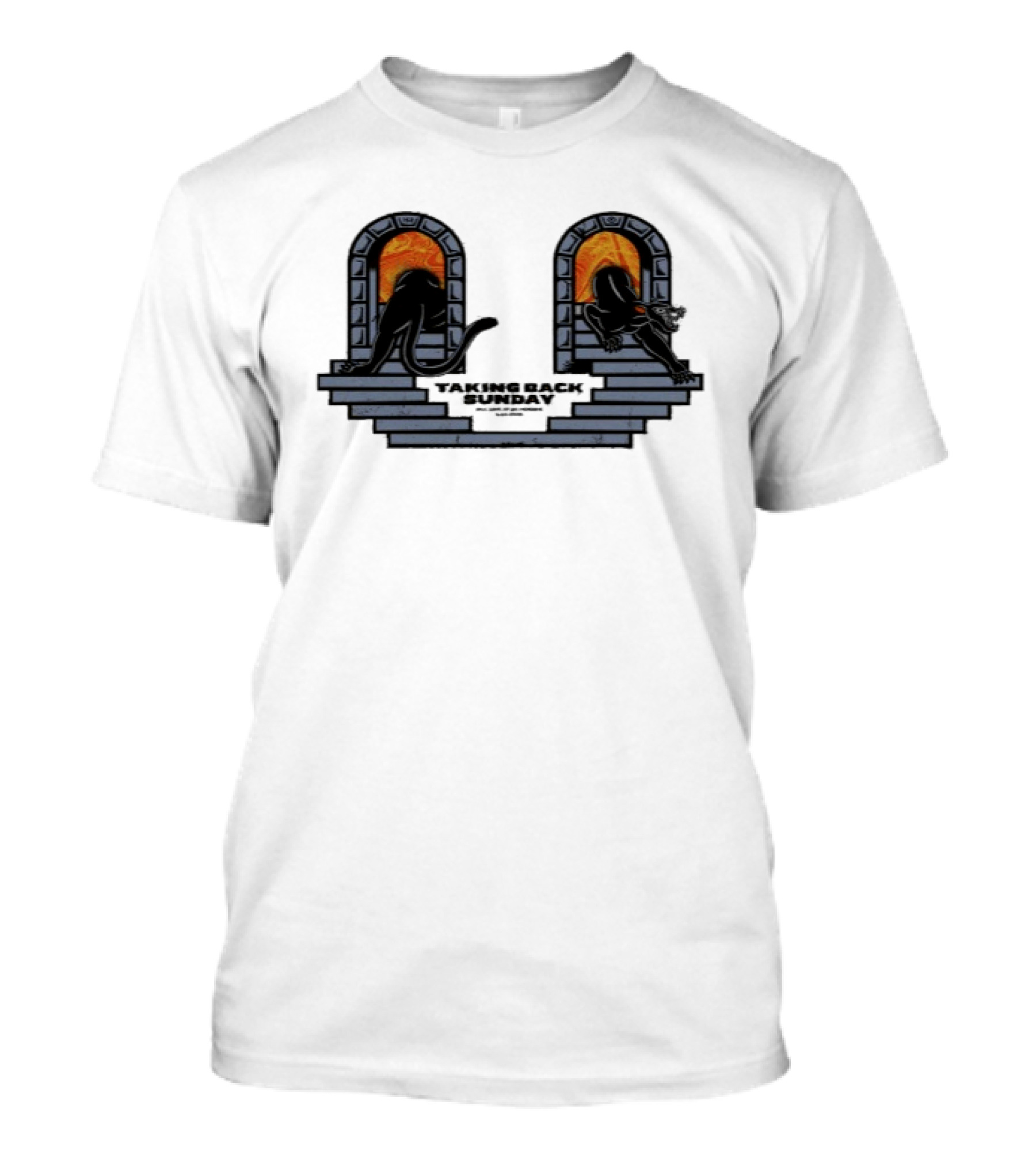 Taking Back Sunday Live Grand Rapids MI Sept 30 2026 Concert Two Arched Windows With Figures T-Shirt