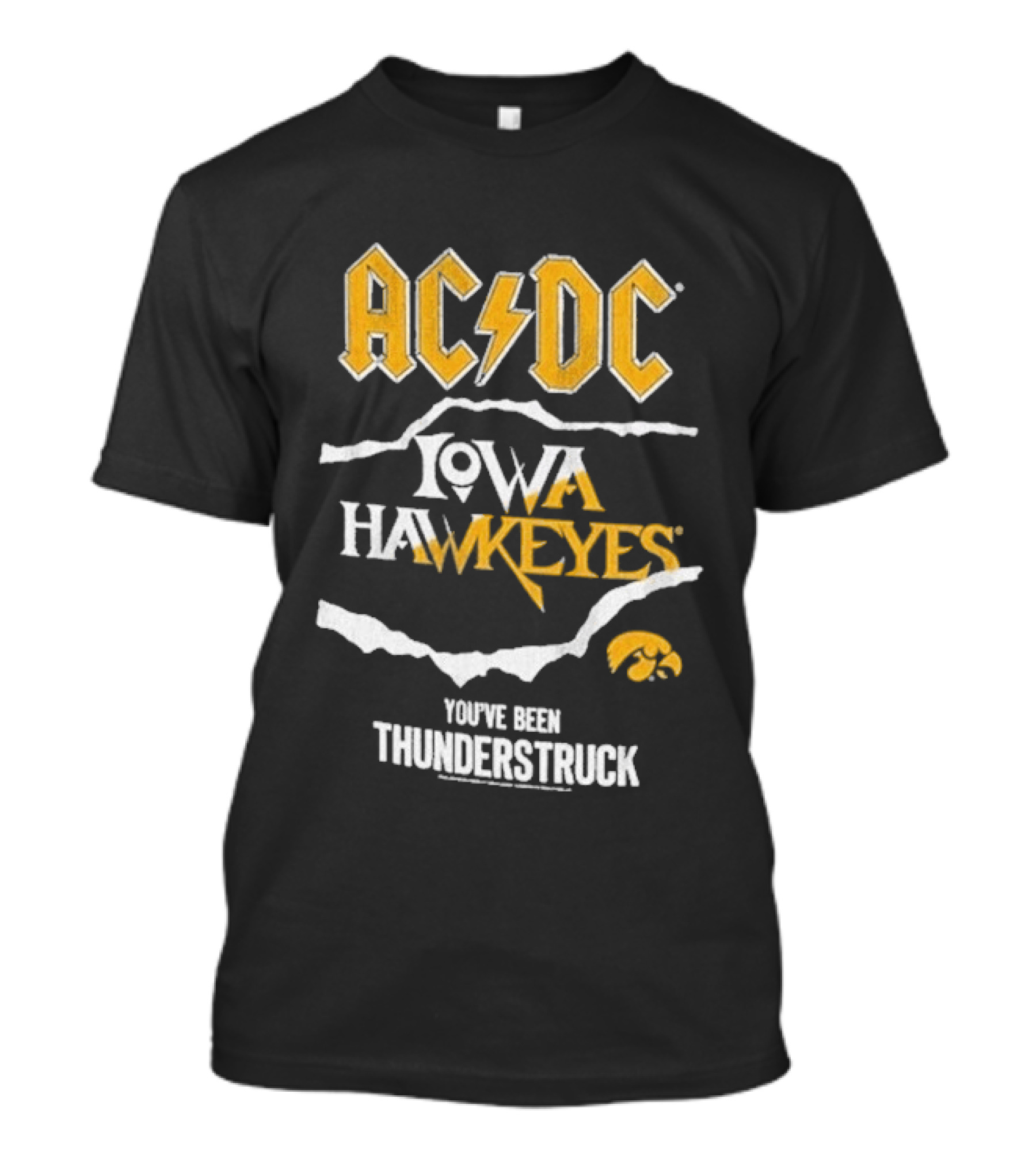 ACDC Iowa Hawkeyes You've Been Thunderstruck T-Shirt