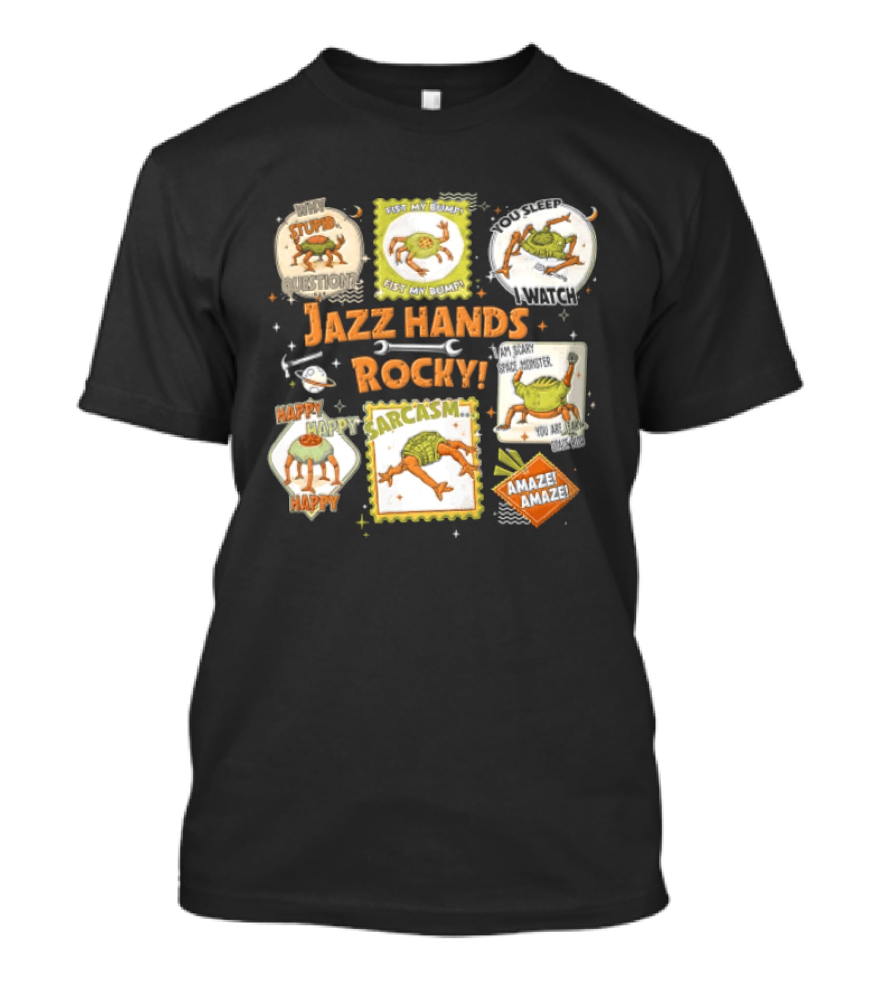 Jazz Hands Rocky Project Hail Mary Sarcasm Happy T-Shirt