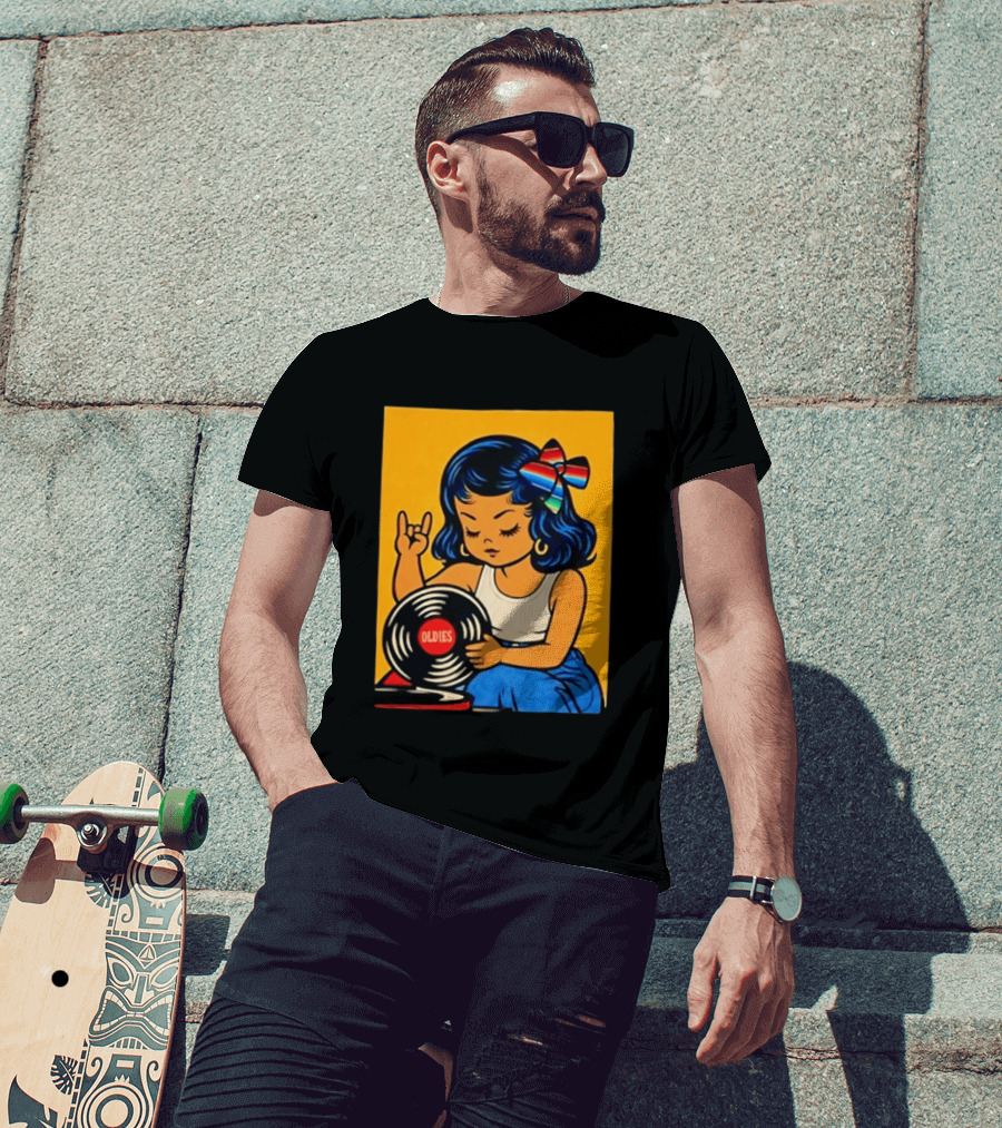 Oldies Lil Chingona Halloween 2026 Retro Record T-Shirt
