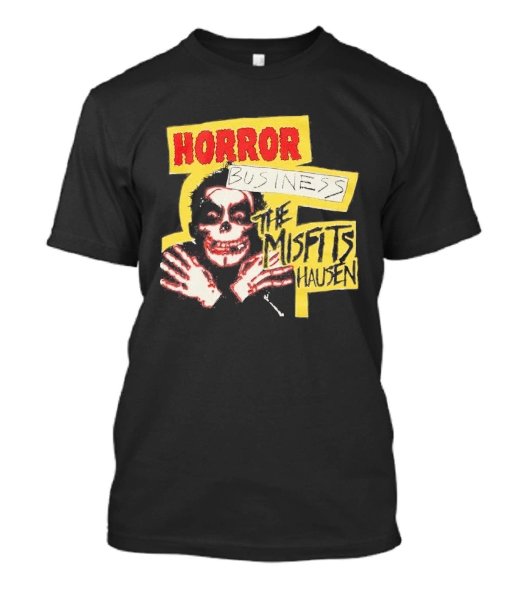 Middle Of Beyond Misfitshausen Misfits X Danhausen Horror Business Iconic Skull T-Shirt