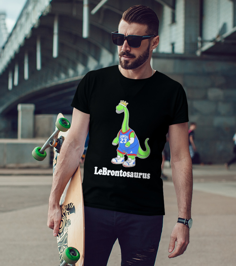 LeBrontosaurus 23 Dinos Dinosaur Basketball Crown Basketball T-Shirt