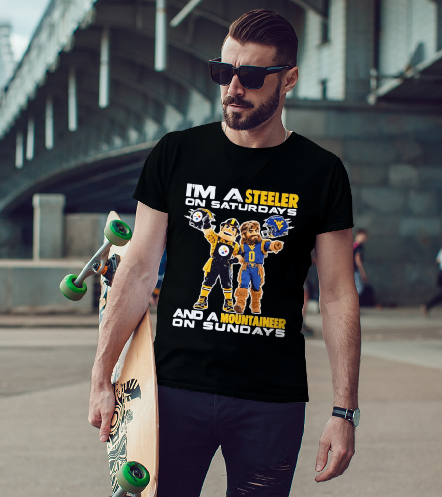 I'm A Steeler On Saturdays And A Mountaineer On Sundays Sports Spirit T-Shirt