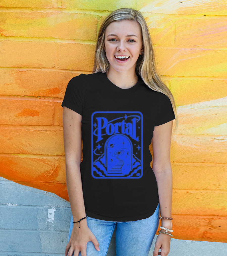 Synaptrix Labs Limited Edition Portal Cosmic Stairway Stars And Planets T-Shirt