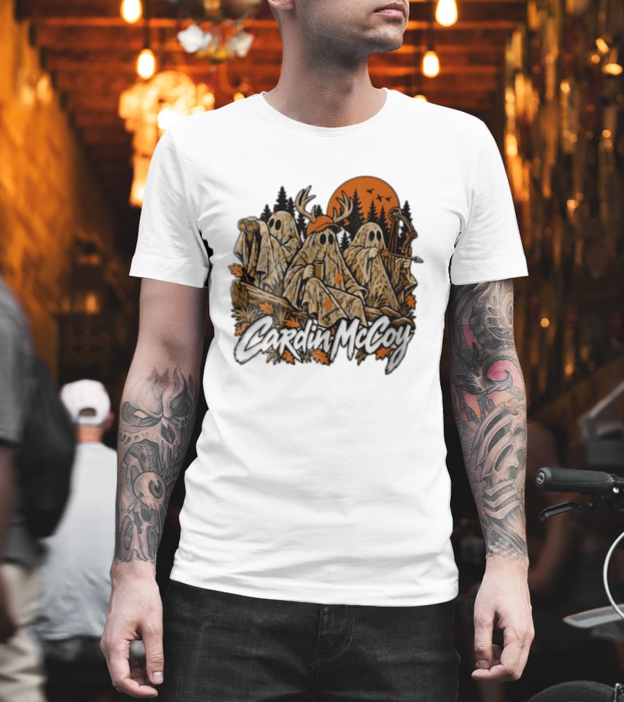 Cardin McCoy Three Ghosts Camouflage Hunting Forest Scene T-Shirt