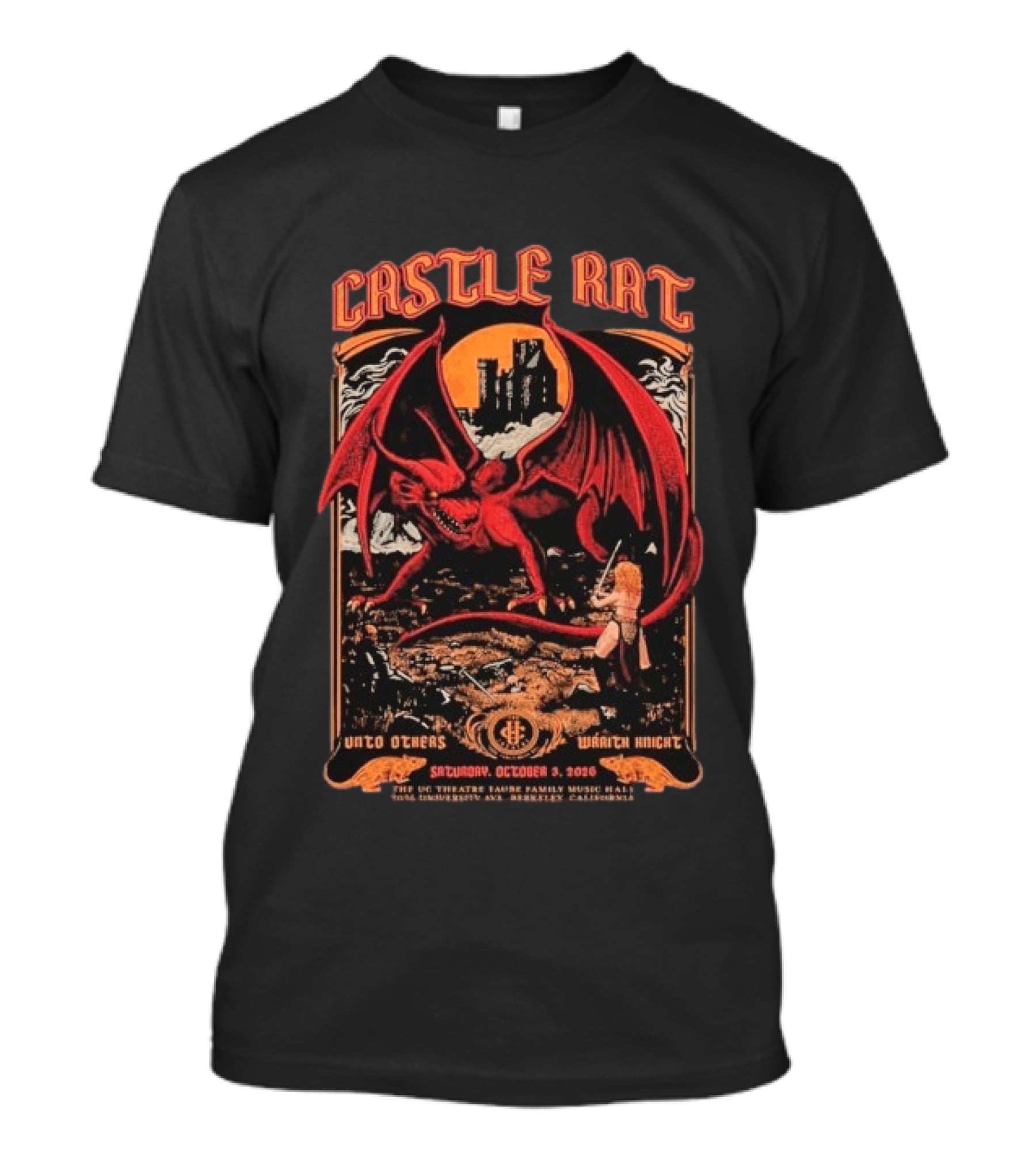 Castle Rat Berkeley Summon The Beasts Tour 2026 UC Theatre California October 3 Unto Others Wraith Knight T-Shirt