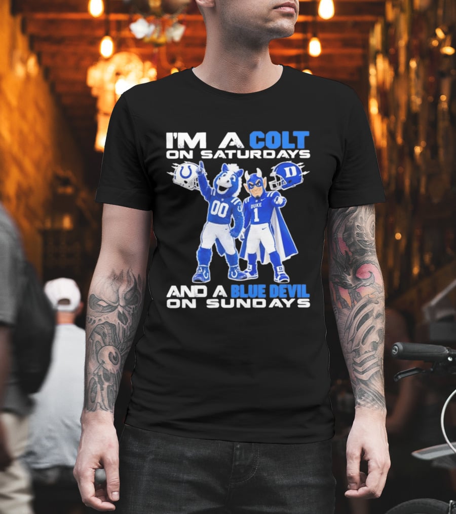 Indianapolis Colts Saturdays Duke Blue Devils Sundays Mascots T-Shirt