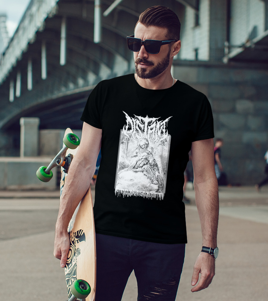 Distant Heirs Of Torment Angelic Figure Holding Sword Fantasy T-Shirt