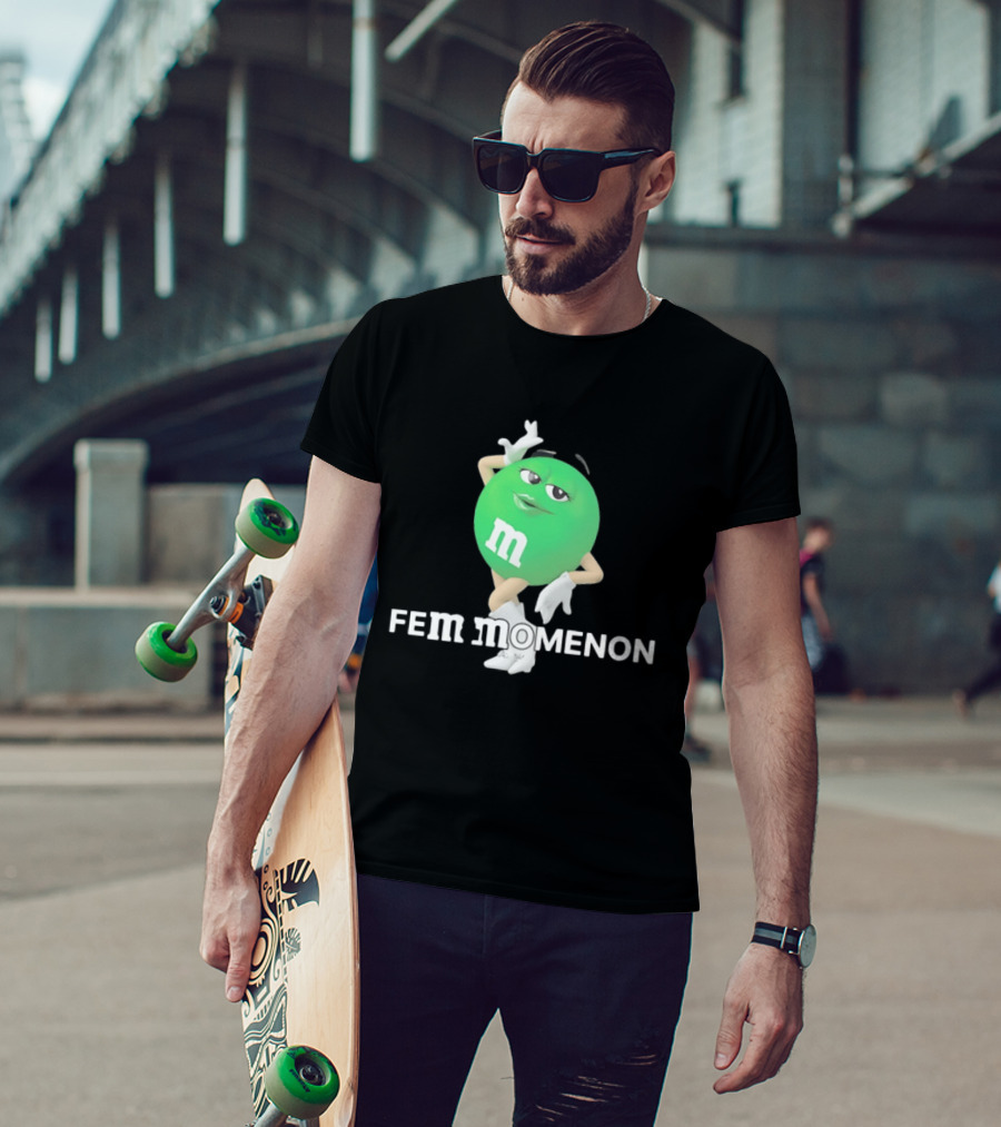 FeMomenon M&M Green Character Feminist Wordplay T-Shirt