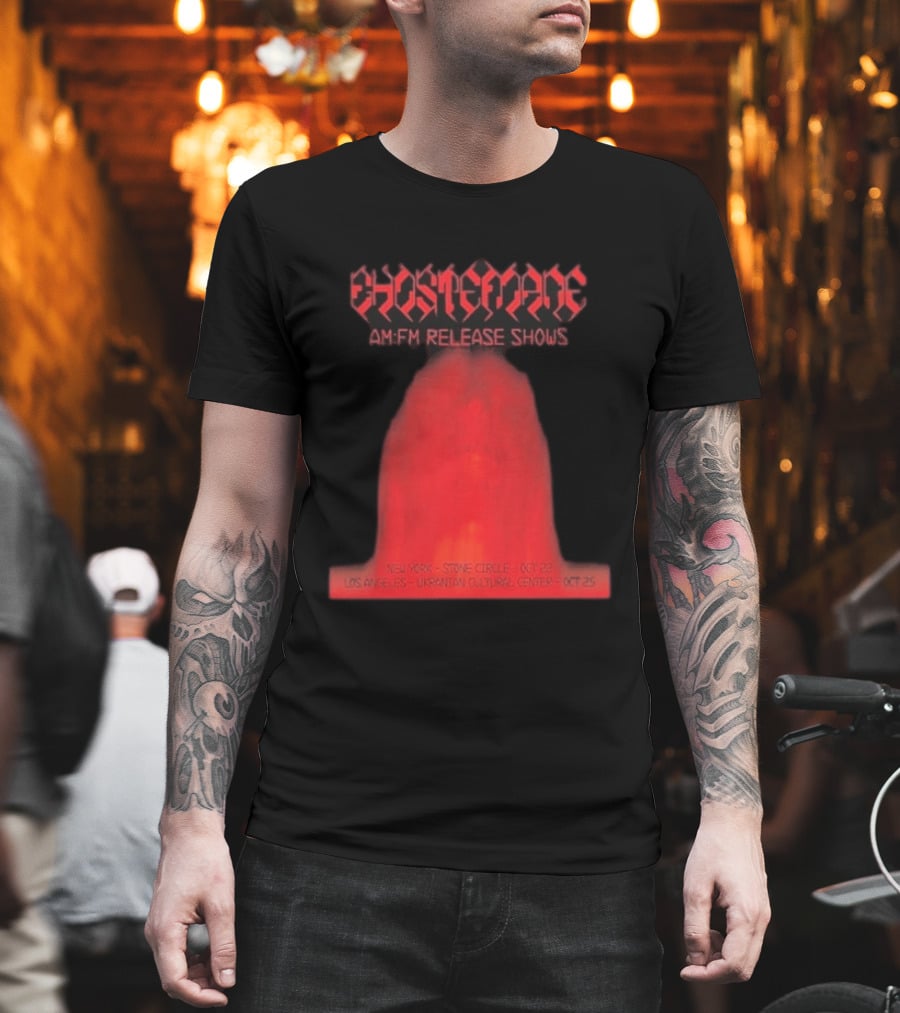 Ghostemane AM:FM Release Shows New York Stone Circle Oct 22 Los Angeles Ukrainian Cultural Center Oct 25 T-Shirt