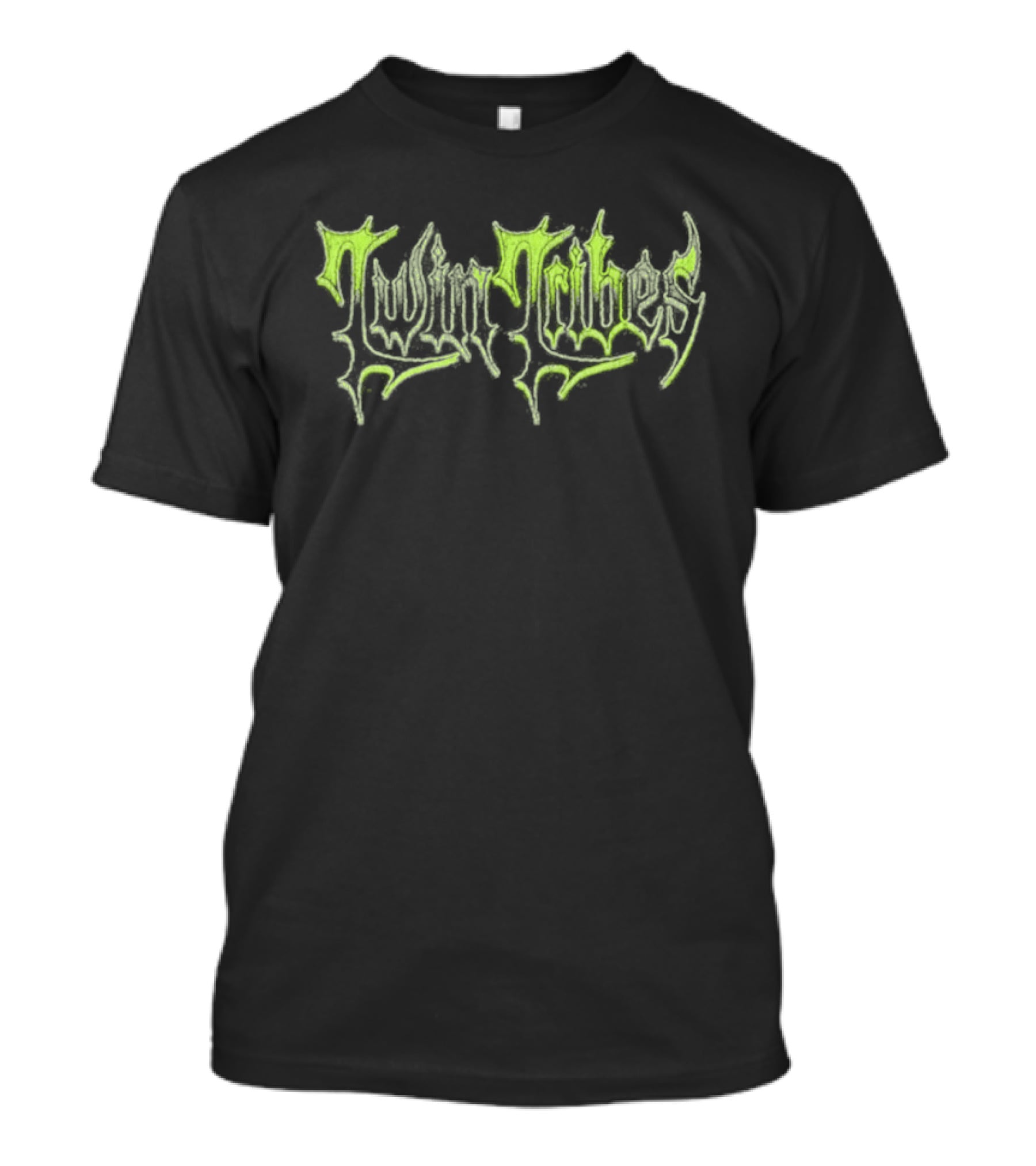 Twin Tribe Twin Tribes Distressed Font Lime Acid Aesthetic T-Shirt