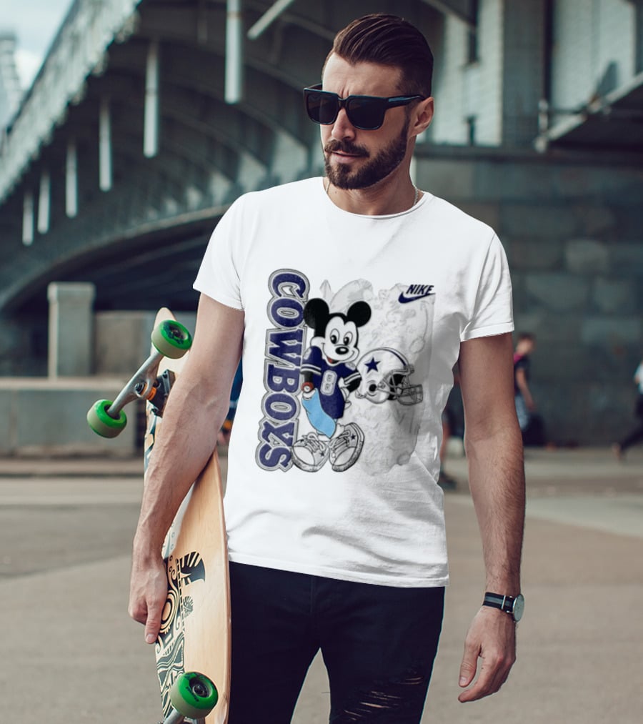 Cowboys Mickey Mouse 8 Football Jersey Cartoon Nike T-Shirt