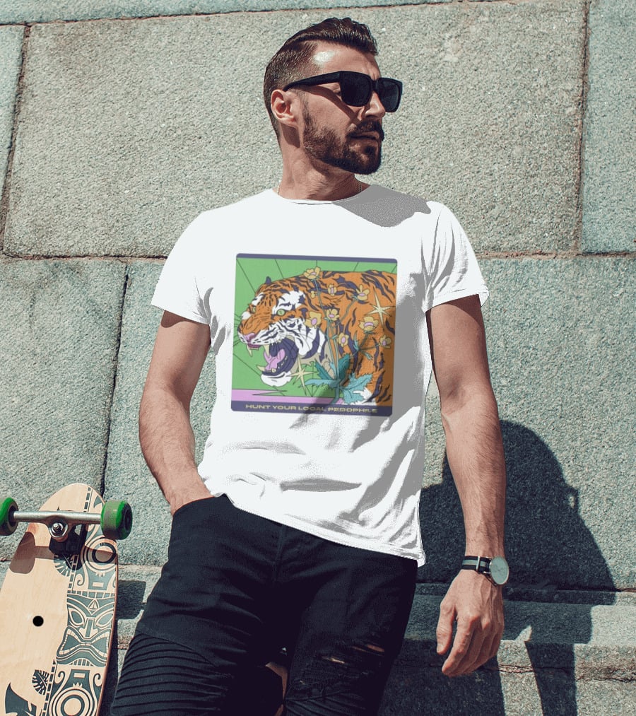Hunt Your Local Pedophile Tiger Vintage Wildcat T-Shirt