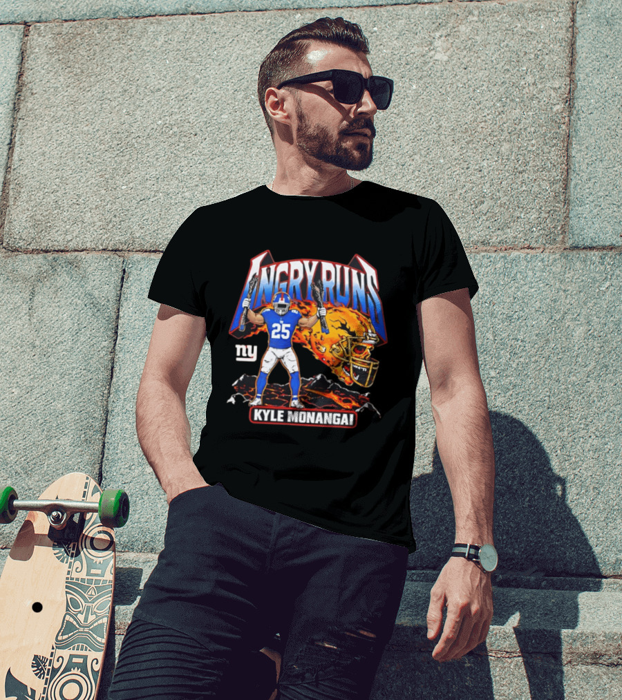 Angry Runs Kyle Monangai 25 Explosive Football T-Shirt