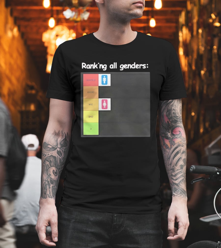 Ranking All Genders GOATed Good Mid Bad D T-Shirt