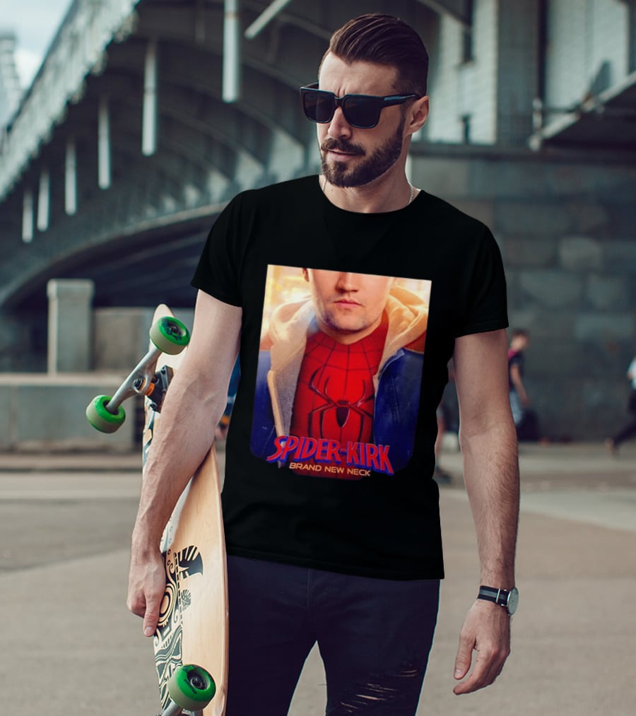 Spider Kirk Brand New Neck Spider Man X Charlie Kirk T-Shirt