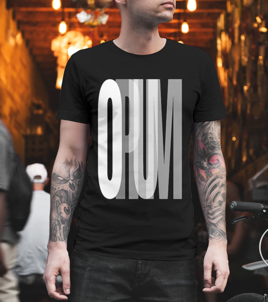 Opium Store Opium 00 Bold Text Optical Illusion T-Shirt